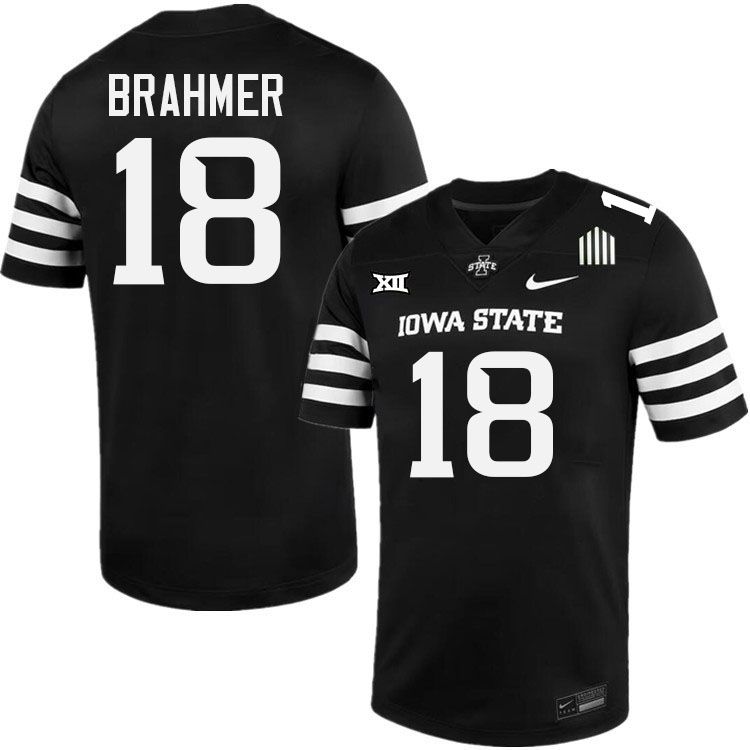 Benjamin Brahmer Jersey,Iowa State Cyclones #18 Benjamin Brahmer College Jersey Youth-Black